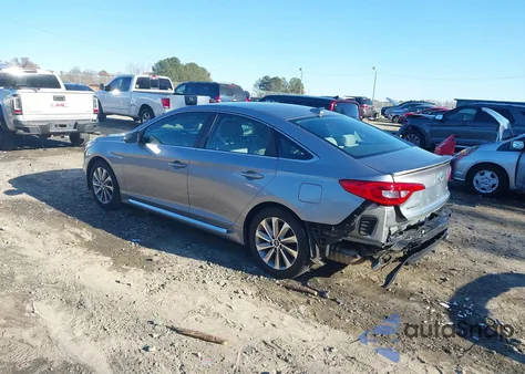 2015 Hyundai Sonata Sport z USA, uszkodzony, nr VIN 5NPE34AF7FH245316